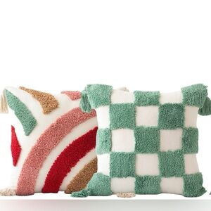 Archie & Pixie set of 2 boho pillow covers 18x18 nwt